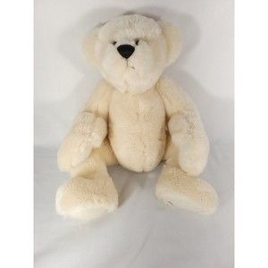 Cottage Collectibles Sue Coe Bear White Plush 18" Vintage 1999 Curved Paws GANZ
